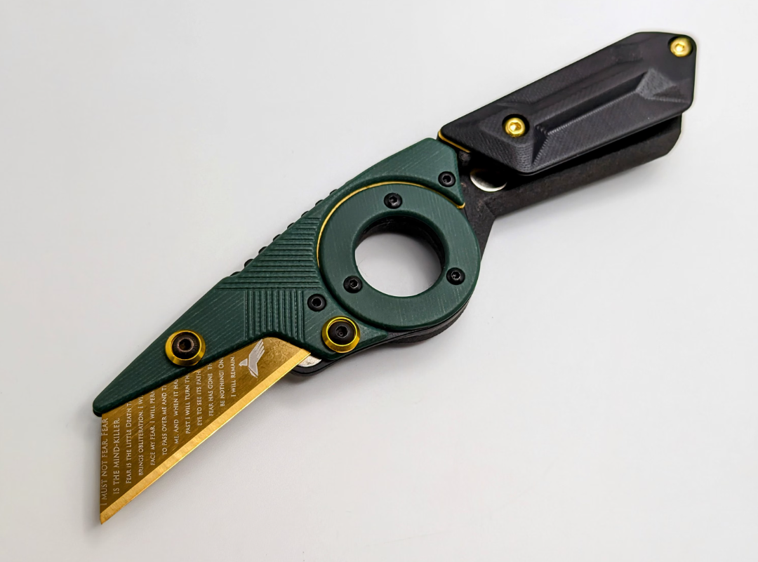 HYDRA EDC Utility Blade Craft Knife | Magnetic Flip Action Box Cutter selling | Desert Camo Kirinite & Carbon Fiber | Made in Canada | Men's Gift